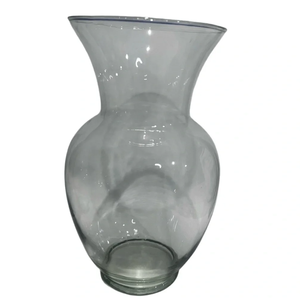 Clear Glass Bulb Vase Hurricane Style Floral Centerpiece Decor